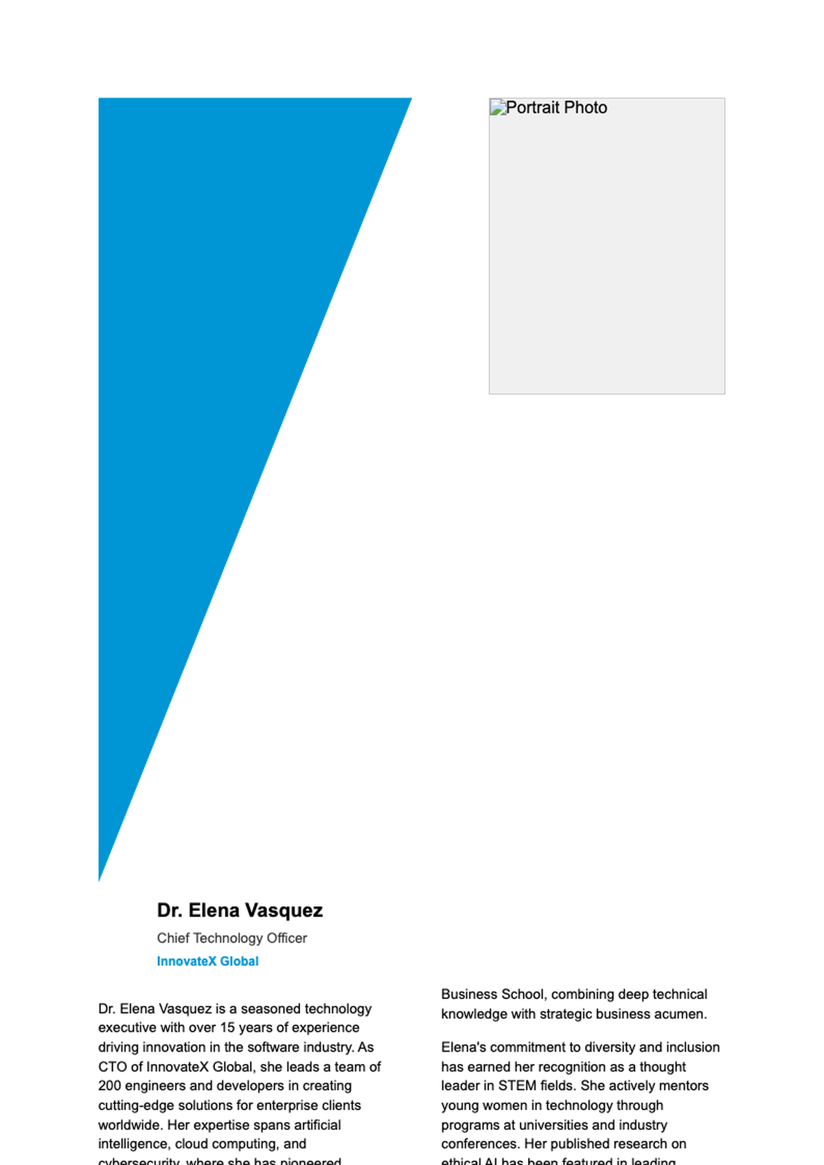 Professional HP executive bio with photo and career highlights_variant_3